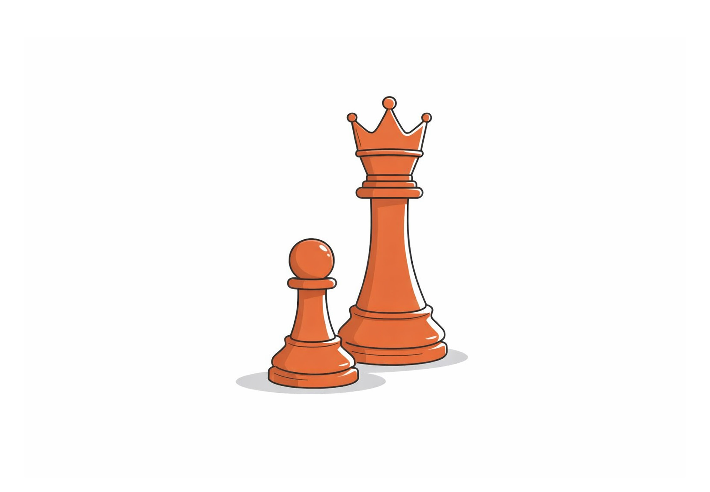 it strategic planning illustration, chess pieces