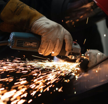 angle grinder, worker