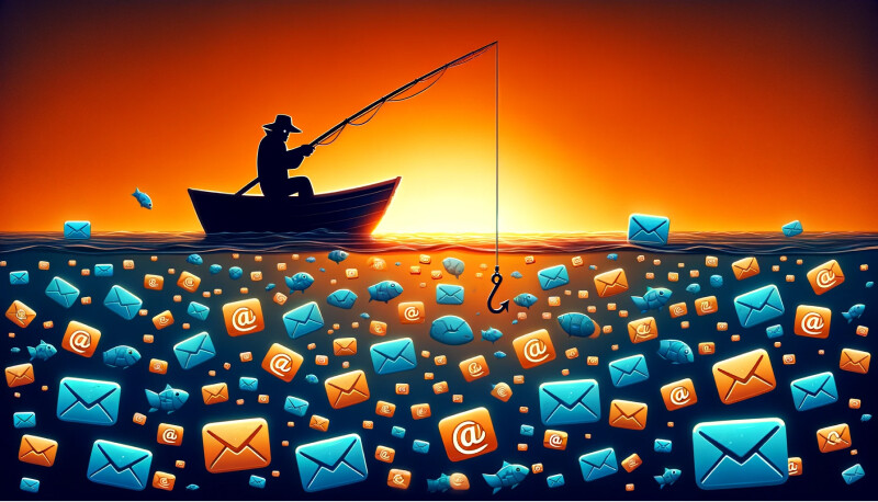 phishing, sea of emails, fish