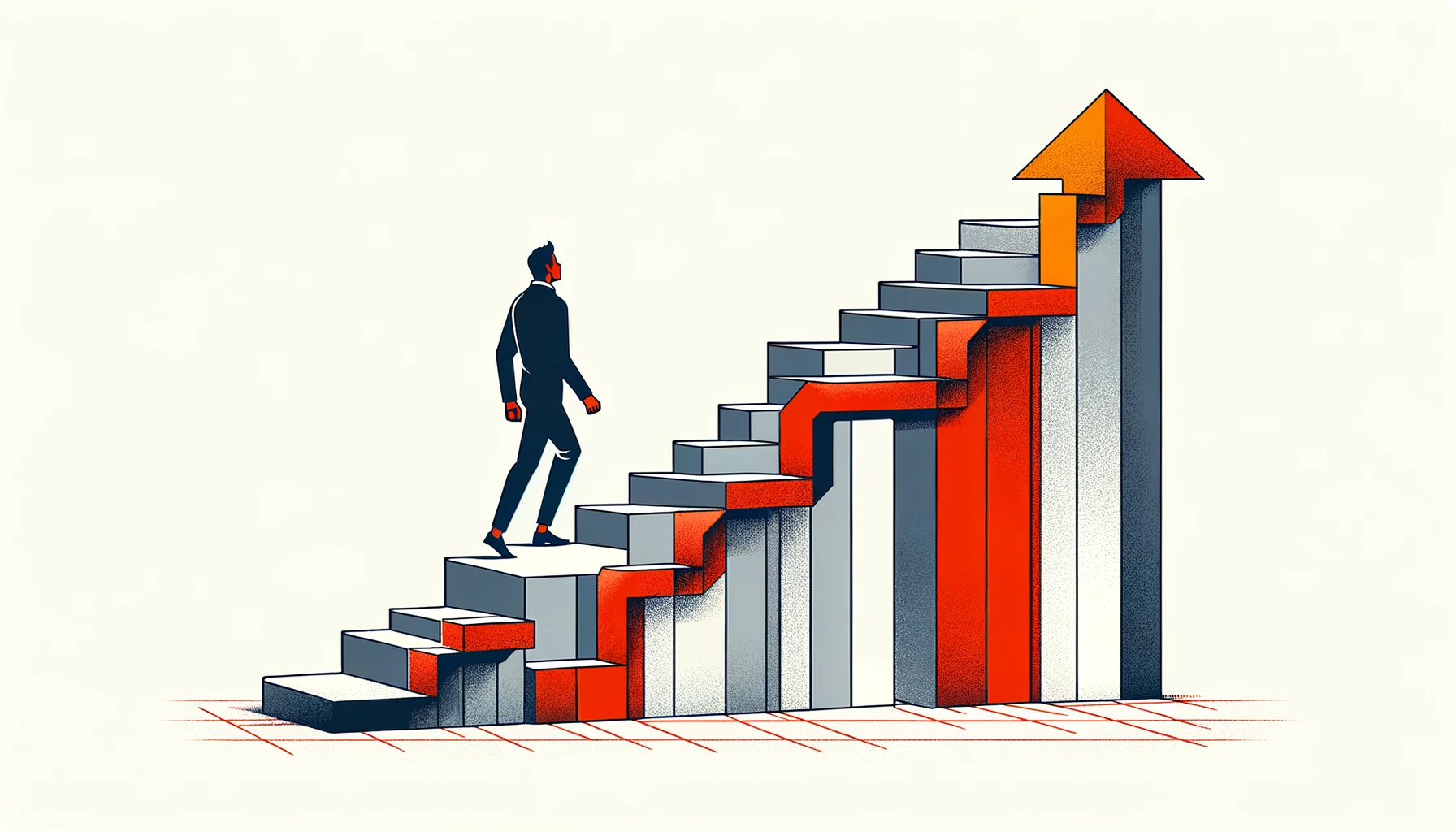 cybersecurity, continuous-improvement, man climbing steps