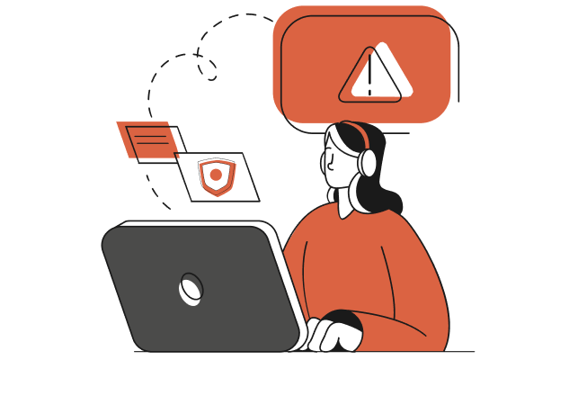 employee opening emails, cyber threat appears