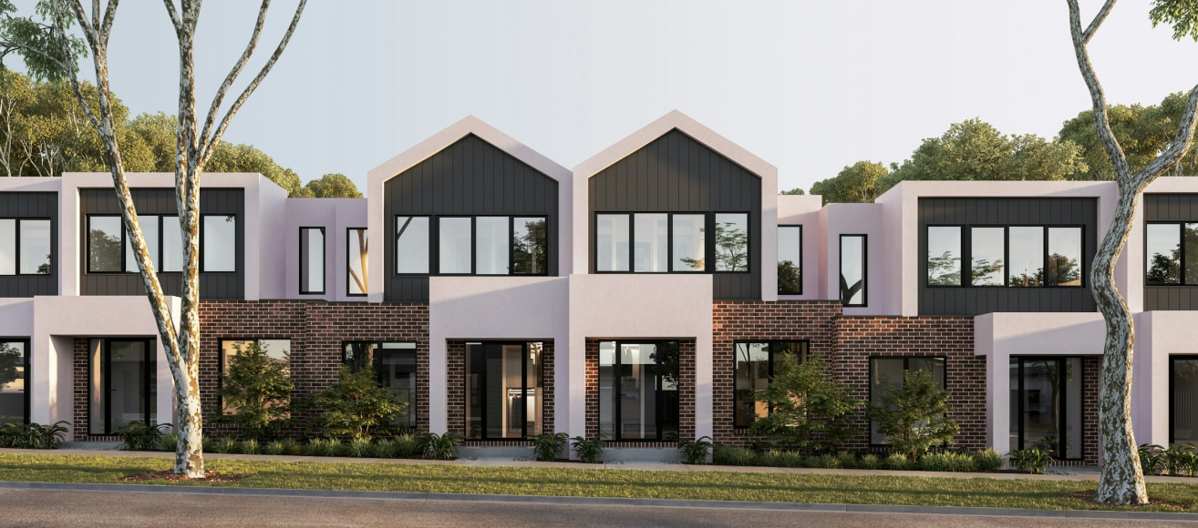 australian real estate, townhouses in a row